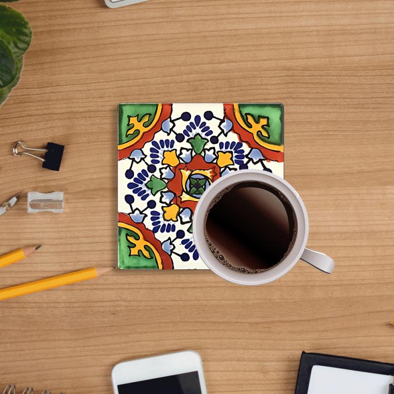 New Cross-Border Square Chinese Ink Style Wooden Coasters - Home, Café & Party Table Decor
