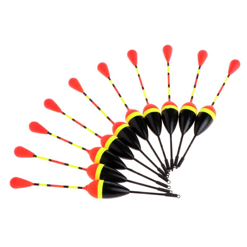 Buy 10pcs Carp Fishing Floats Set Buoy Bobber Stick For Fish Tackle Vertical 8 1.2g at
