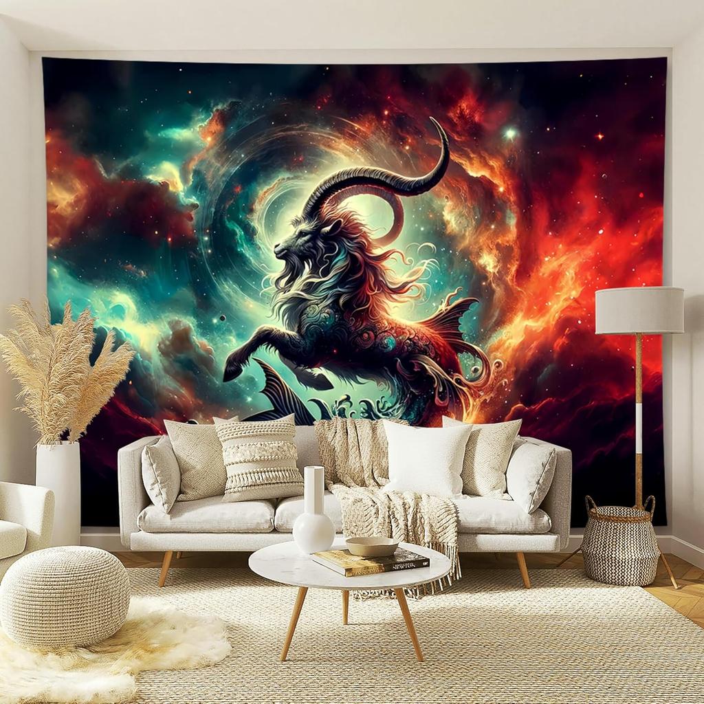 Leo Tapestry Wall Hanging Zodiac Sign Decoration Aesthetic for Bedroom Living Room Dormitory Suitable for Teen Boy and Girl Who
