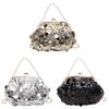 Evening Clutch Bag With Sequin Shell Design For Formal Events And Party Wear