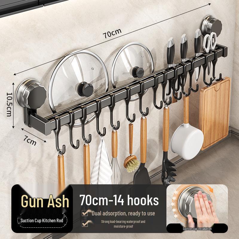 Кухонный крючок и полка для хранения посуды на присосках без сверления 1298₽