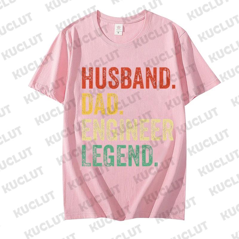 Funny Husband Dad Engineer Legend Retro T Shirts for Unisex Summer Graphic Retro Streetwear Short Sleeve Father Gifts Unisex T-shirts