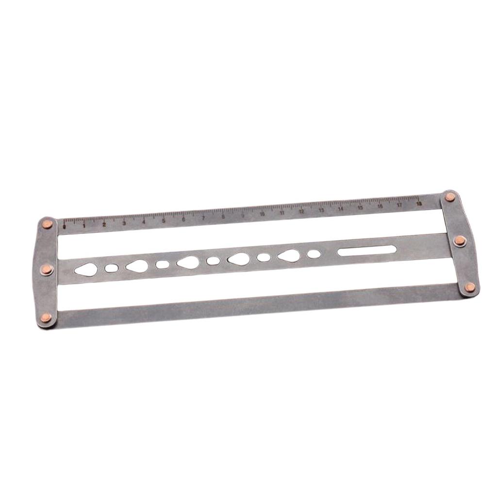 Leather Belt Auxiliary Positioning Punch Ruler Punch Hole Spacing Tools Sturdy Portable Belt End Tool Belt Strap Head End Ruler