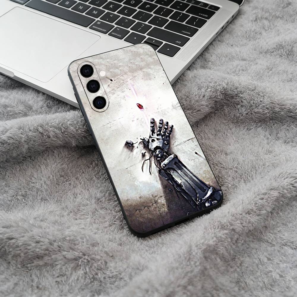 Popular anime-F-Fullmetal -Alchemist Soft Silicone phone Case for Samsung Galaxy A73/A71/A72/A70/A53/A52/A51 - Black