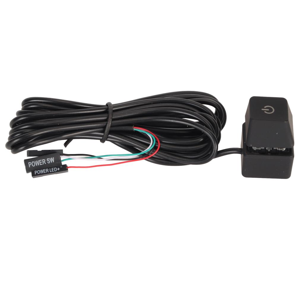 PC Power Switch Blue Switch Mechanical Key Backlit Plug and Play PC Power Button for Desktop Computer Office Gaming