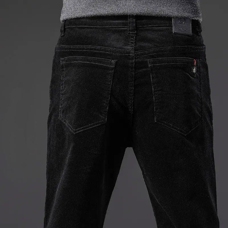 Corduroy Jeans Men's Middle-aged High-end Loose Straight Large Size Casual Men's Pants Spring Business Long Pants Men