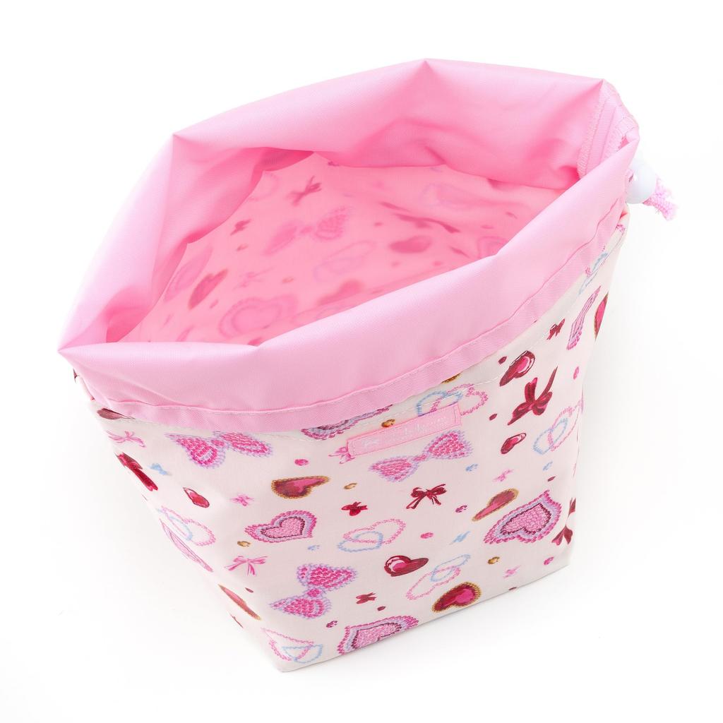 COLORFUL CANDY STYLE Deodorizing Diaper Pouch and Diaper Pouch Set of Heart and Ribbon Sparkle Beauty (Clutch Type) 2, (White) B8001600-BTR