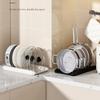 Space Saving Under Cabinet Storage Rack For Cookware Expandable Pots and Pans Organizer With Adjustable Dividers