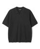 ADHOC Men'S Summer Short Sleeve Collared Knit (Black) (Hc4Ska1)