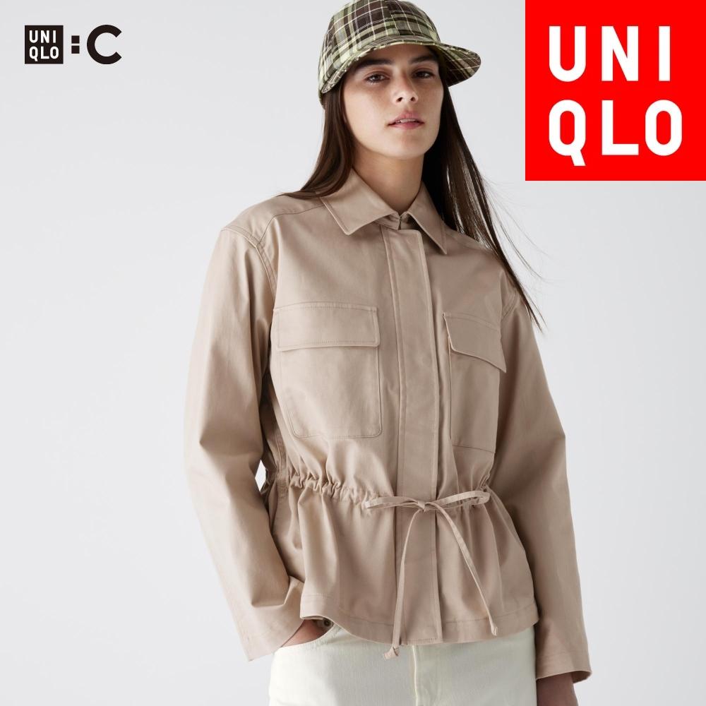 

Куртка UNIQLO JAPAN из смесового хлопка на кулиске