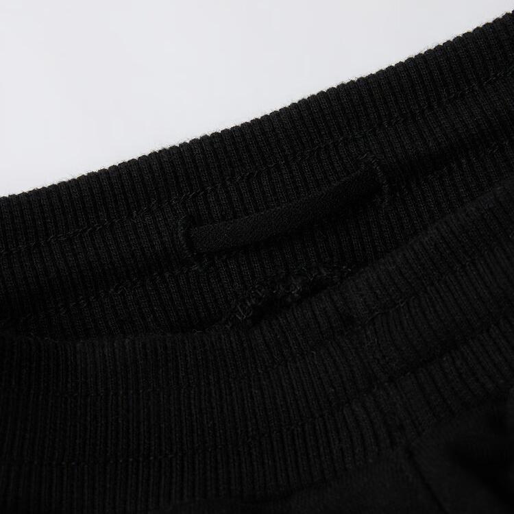 Kids' New Balance Knitted Sweatpants Brand Embroidery Logo Cuffed Thermal 4LF43102-BK