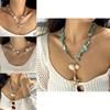 Starfish Shell Bead Necklace With Geometric Shape For Womens Fashion Accessories