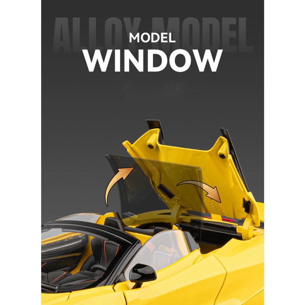 1/18 McLaren 720S Alloy Track Racing Car Model Diecasts Metal Sports Car Vehicles Model Simulation Sound Light Collection Kids Toys Gift