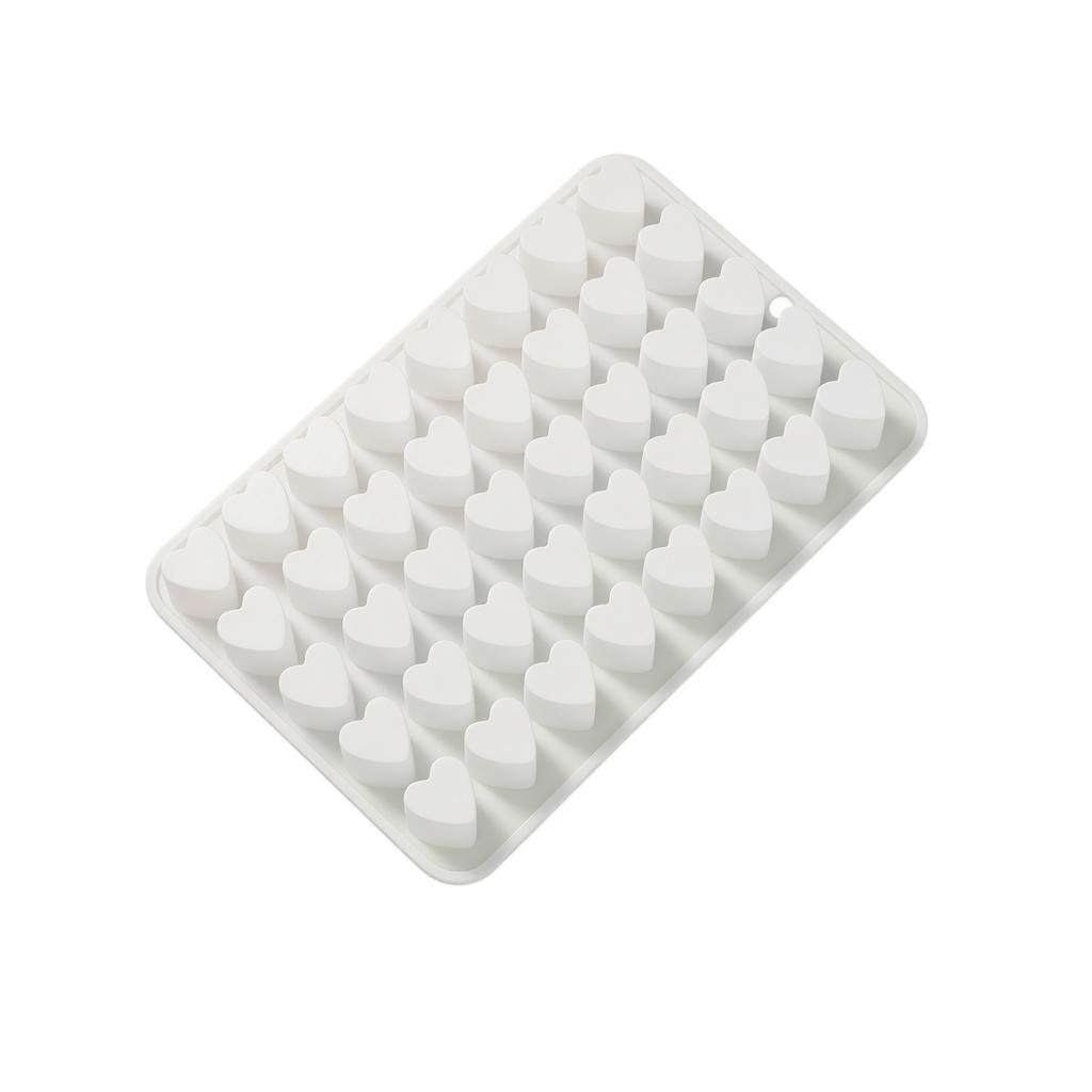 Silicone Heart Shaped Cake Mold Rectangular Multi Cavity Food Grade Non Stick Flexible Baking Mold High Low Temperature Resistant