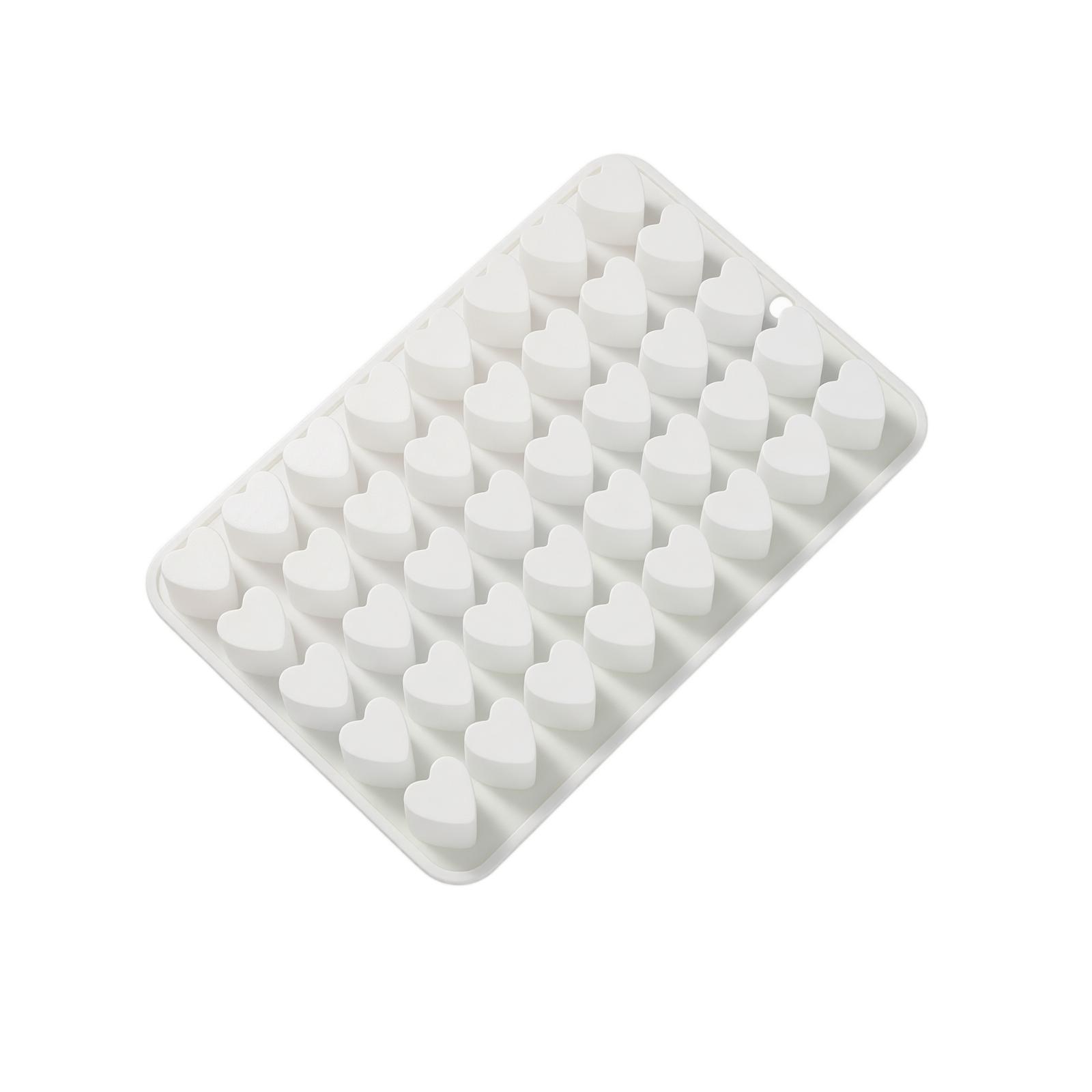 Silicone - Rectangular Heart Multi-Cavity, Non-Stick Baking Pan, Food Grade Silicone for Oven and Freezer one size