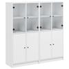VidaXL Bookcase with Doors, Book Cabinet with Handles, Furniture with Interior Living Room Compartments, Modern, 3206524