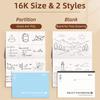 50 Sheets Flip-Up Draft Notebook 16K Note Paper Multi-purpose Draft Book  Students