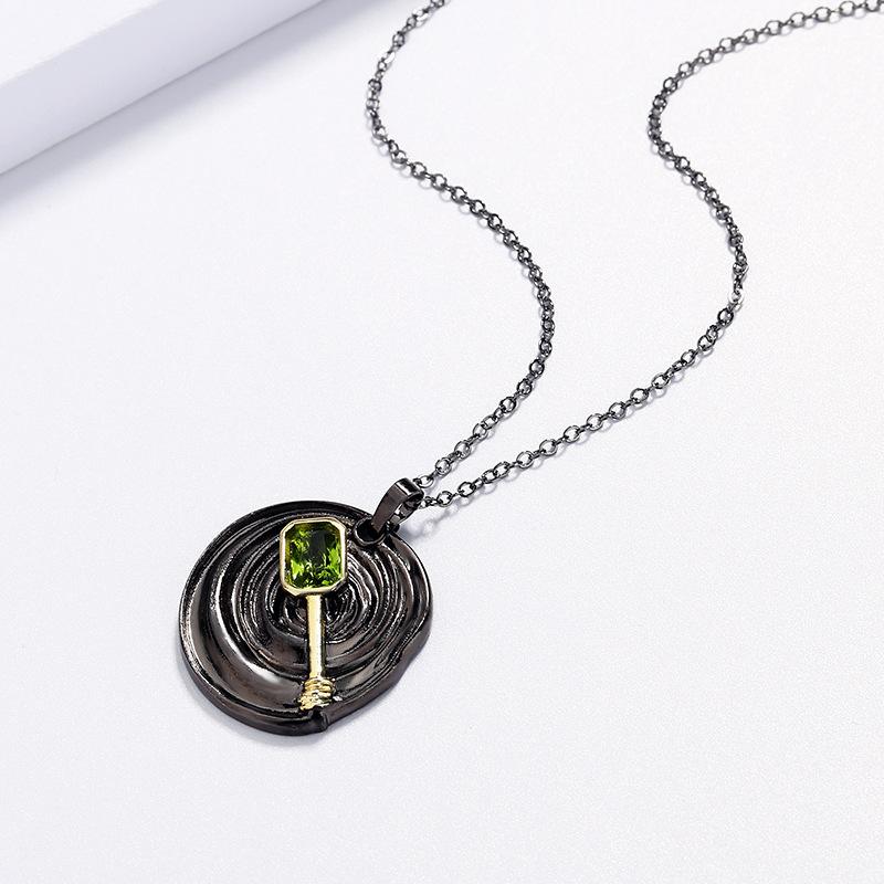 Time Gem Necklace Jewelry European and N Crystal Pendant Vintage Sweater Chain