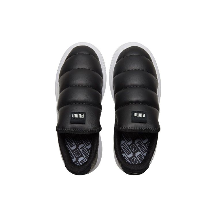 Puma Suede Mayu Slip-On Casual Low-Top Sneakers Women Sneakers Black White 383827-01