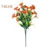 12Pcs Simulated Artificial Fake Flowers Realistic Vivid Reusable No Maintenance Plastic Artificial Flowers Home Wedding Party Decor