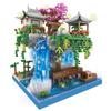 Peach Blossom Pool Castle Building Blocks Assembling Series Building Model Educational Children's Micro-particle Assembling Deco