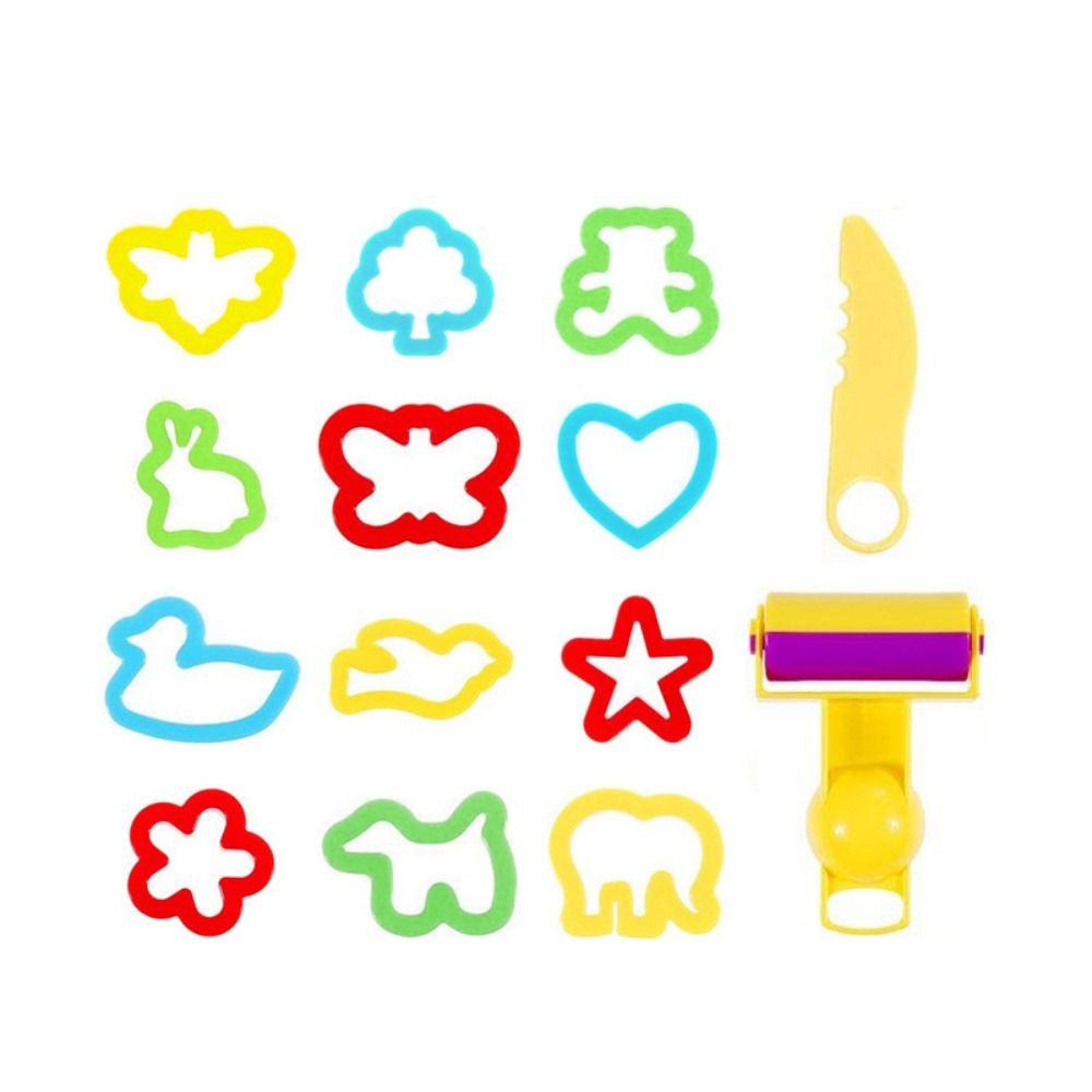 3D Playdough Model Tool Clay Toys Playdough Set Clay Moulds 3D Plasticine Tools  Child