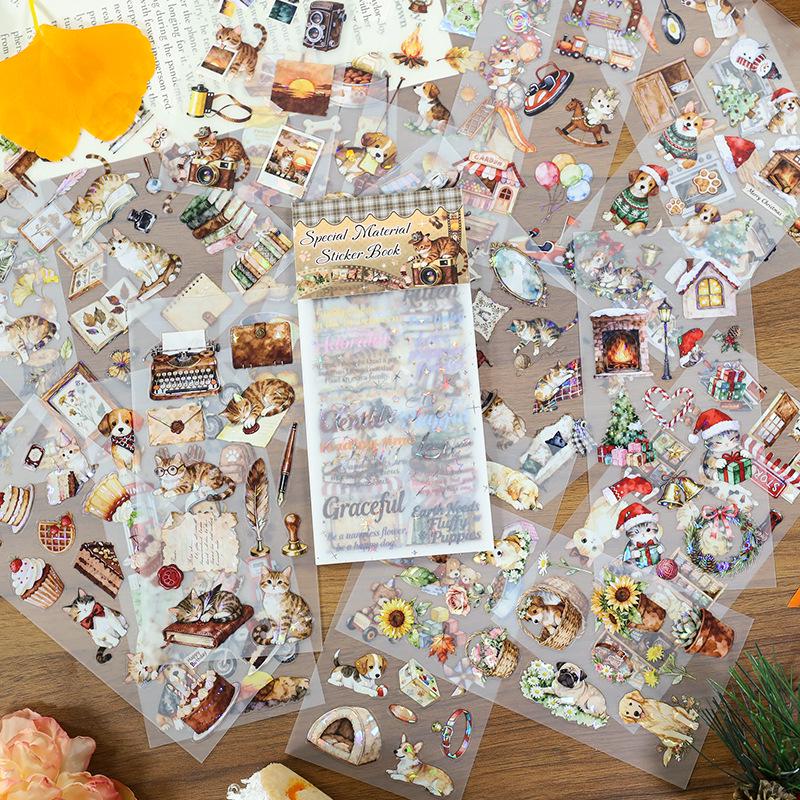 Cross-Border Cuisine: Simple Ins DIY Coffee PET Sticker Book for Scrapbooking