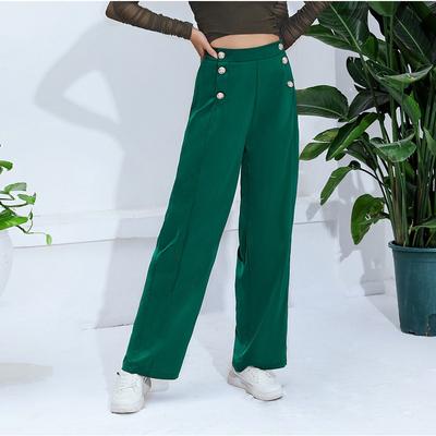 Modetrend Weite Beinhose Damen Anzughose mit hoher Taille Freizeithose
