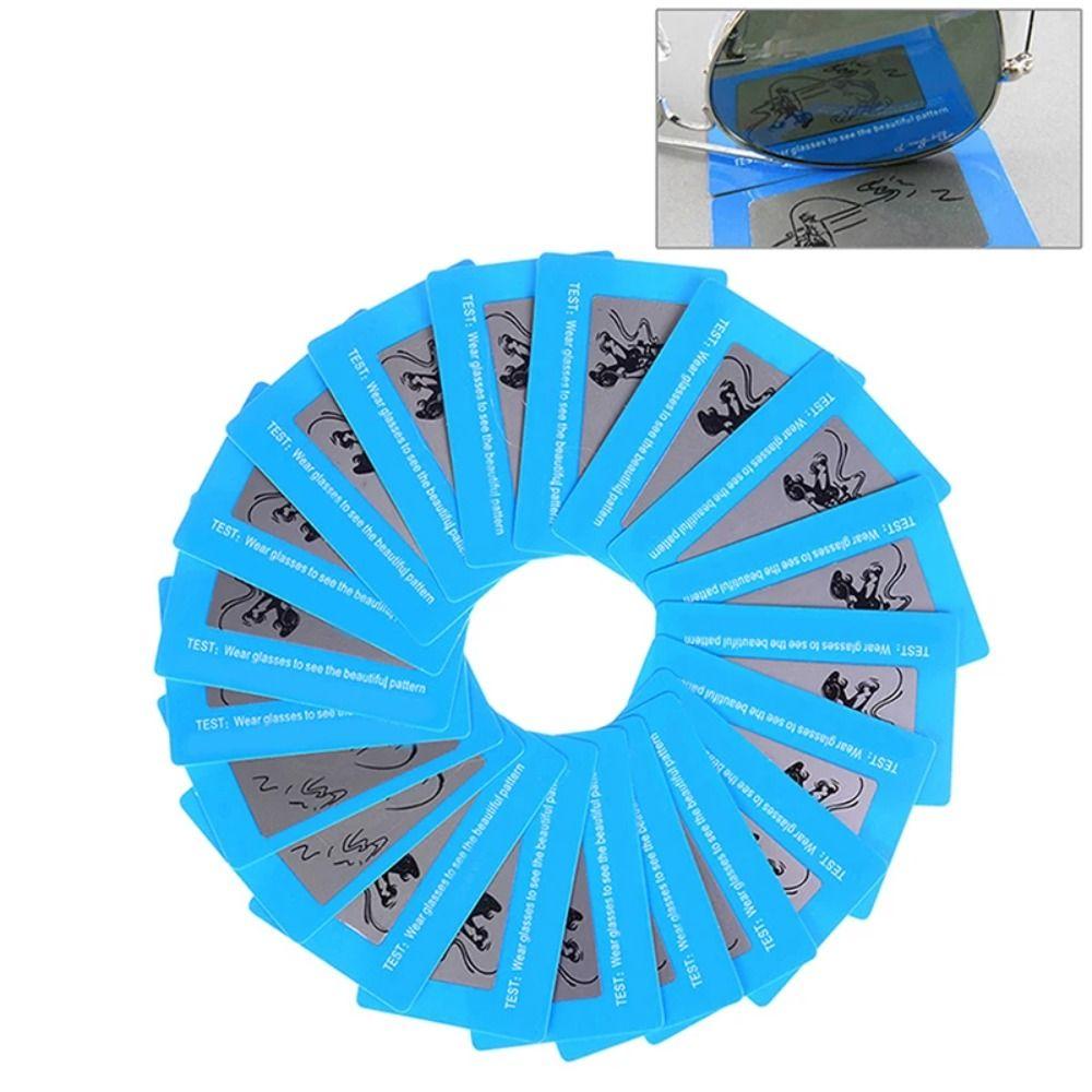 

100 шт./компл. поляризованная тестовая карта с узором для рыбалки, китайская/английская тестовая карта с защитой от синего света