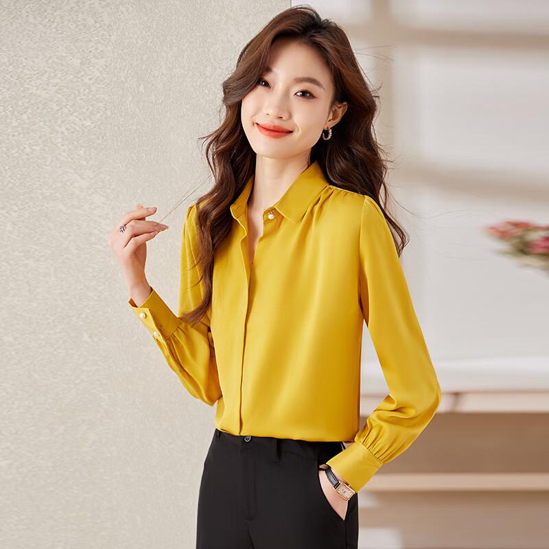 Women s Chiffon Long Sleeve Professional Shirt XL
