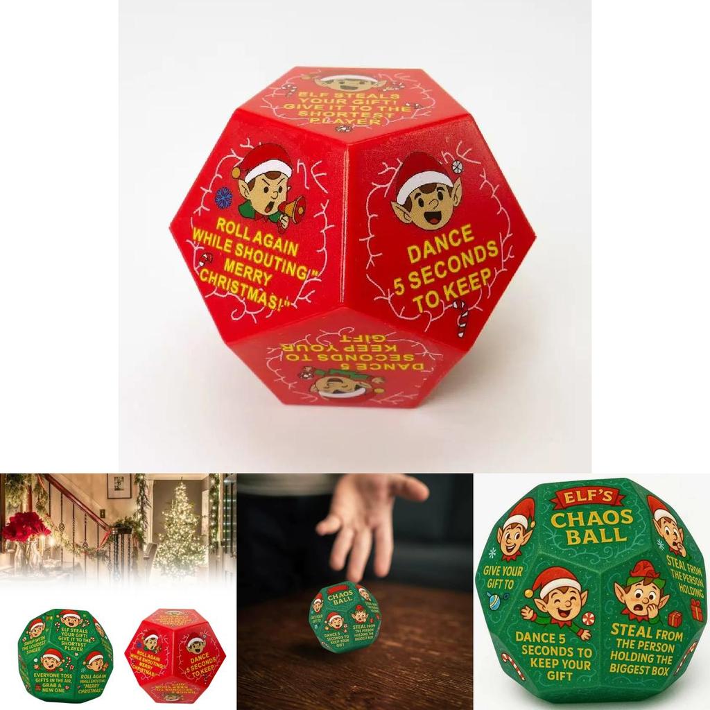 Hilarious Christmas Gift Exchange Party Game Dice Plastic Festive Fun For Family Celebrations