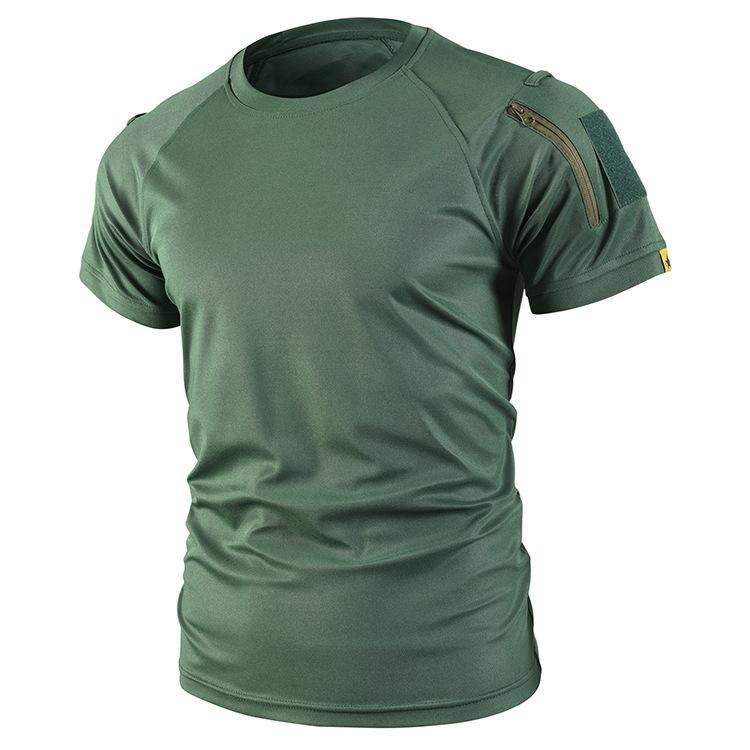Outdoor Quick-drying Short-sleeved Men s Summer T-shirt Breathable Quick-drying Half-sleeved Quick-drying Breathable Round Neck M армия зеленый