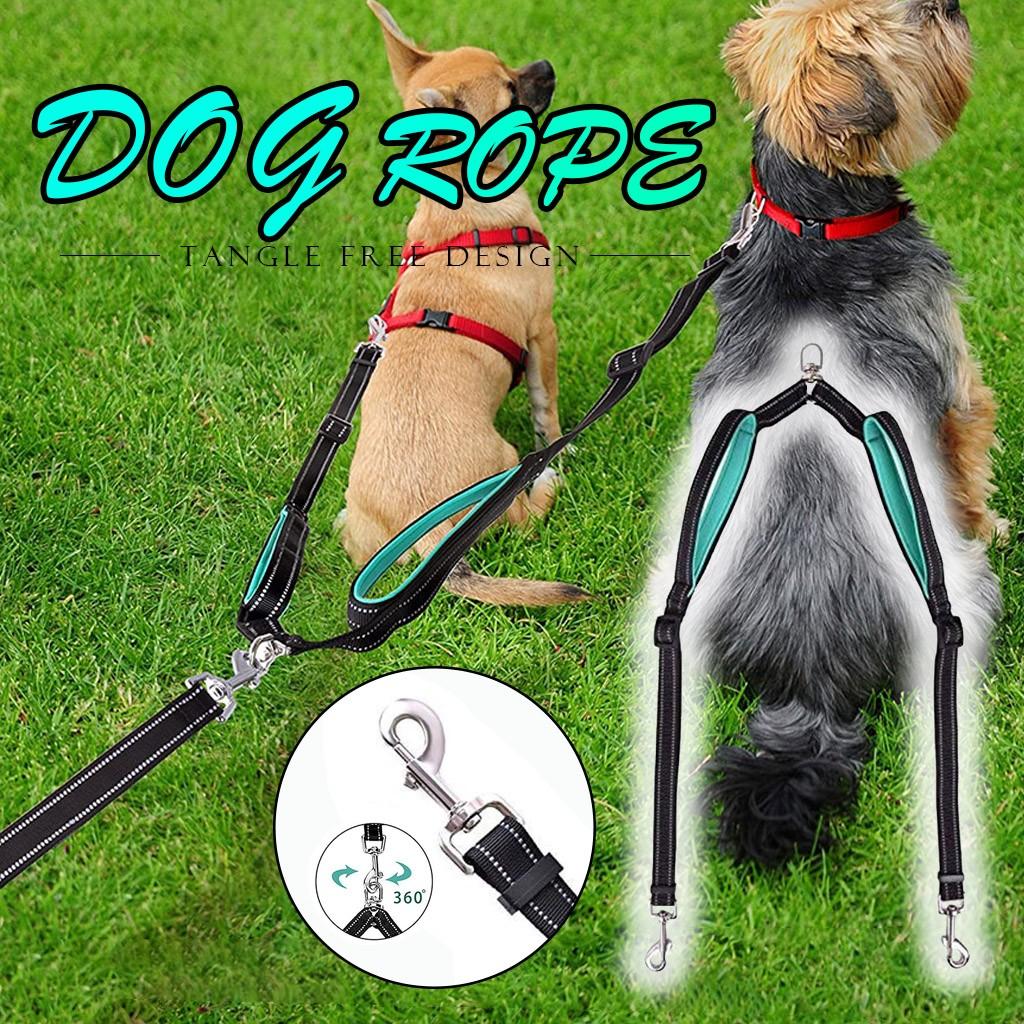 Buy Suda Double-headed Traction Belt Pet Traction Rope Nylon Reflective ...