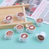 40Pcs Mini Resin Coffee Cups Statues Vivid Appearance Micro Landscape Ornament DIY Crafts Lightweight Dollhouse Decor