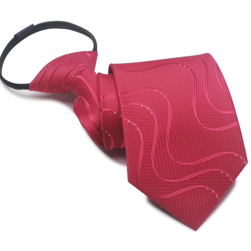 Mens Business Polyester Tie With Arrow Design And Zipper Closure For Office