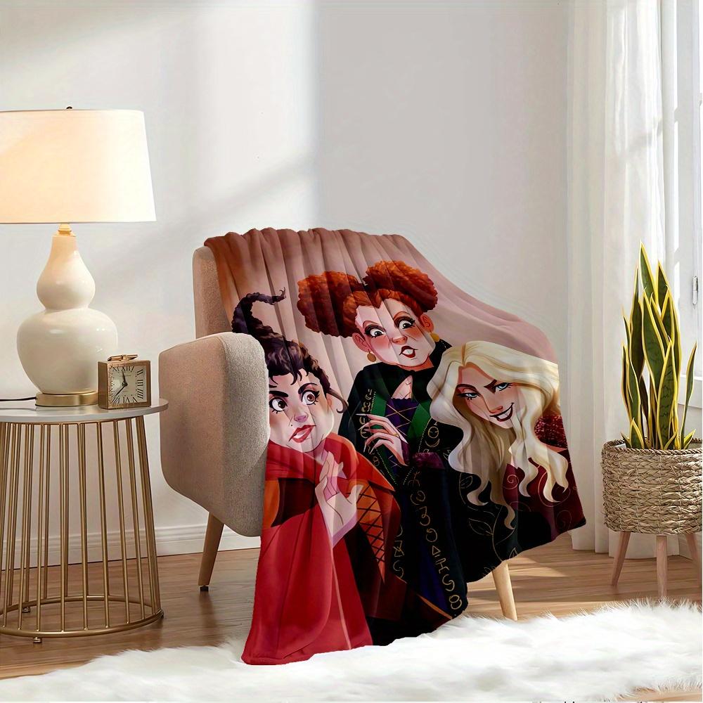 1pc Witches,Halloween,SorceryDigital Print Fleece Blanket - Contemporary Style, Suitable for All Seasons, Perfect for Home, Travel, or Campi