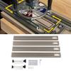 Trimming Machine Guide Rail, 400mm Adjustable Backing Auxiliary Guide Bracket,Aluminum Alloy Milling Groove Engraving Guide Rail