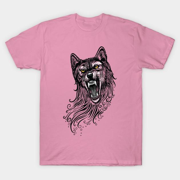 T Shirt Women Wolf Hand Drawing Decoration Harajuku Print Kawaii Tshirt Summer Short Sleeve Female T-Shirt Top Tee