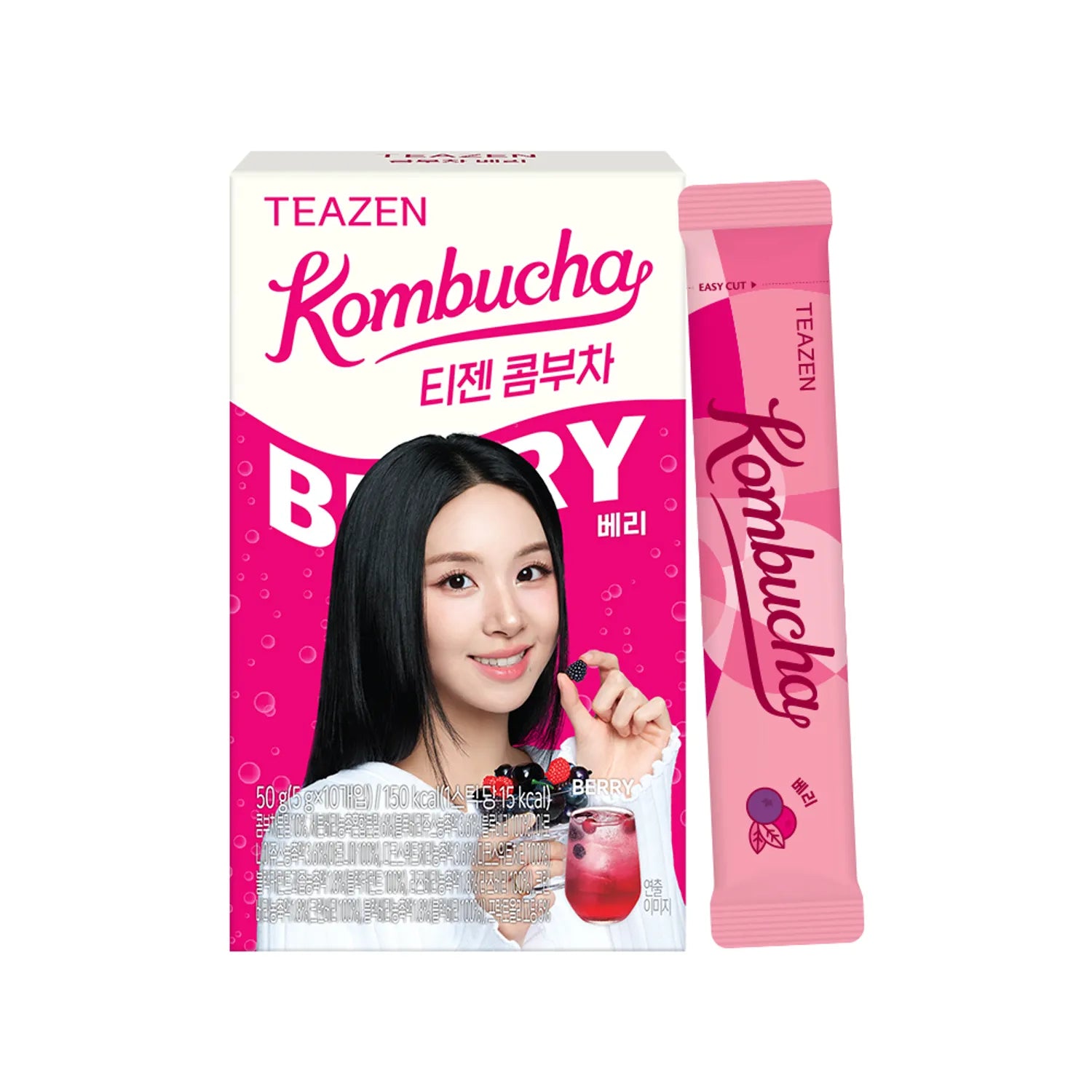 Teazen Kombucha Berry 10 Sticks/3box – 0 Sugar Probiotic Drink Berry 10 Sticks/3box