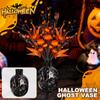 Halloween Artificial Dot Candles, Stained Glass Cups, Flower Vase, Halloween Pumpkin Aroma Diffuser