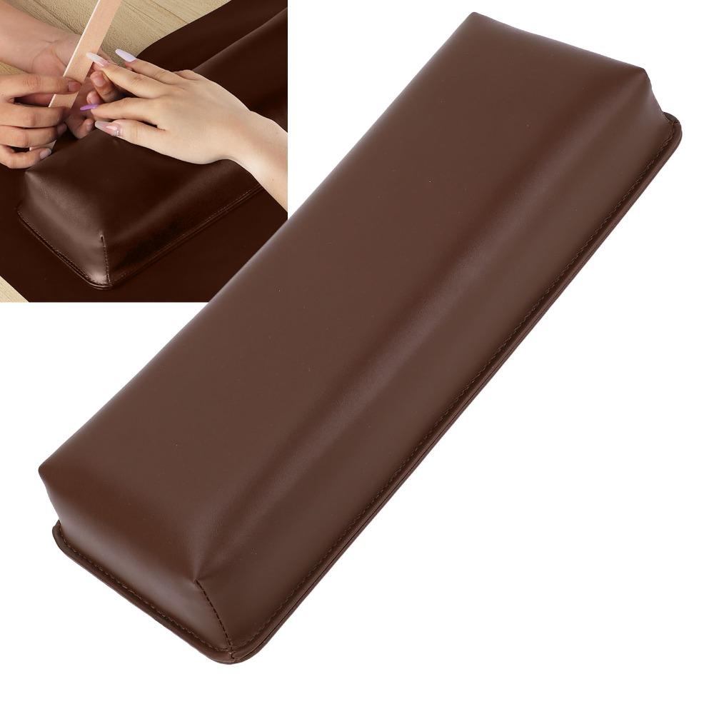Rectangle Nail Hand Pillow Memory Foam Nail Hand Rest Durable PU Leather Hand Pillow For Home Use