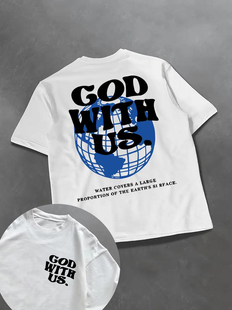 Creative Style Earth Letter Print 100 Cotton Men Woment Tshirt Summer Autumn Daily Outdoor Sports Casual Street Short Sleeve