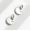 Sterling Silver S925 Double Happiness Round Pendant Thai Silver DIY Handmade Jewelry Charm