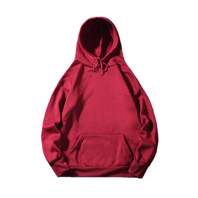 In Stock 2024 Women's Solid Color Loose Fit Hooded Sweatshirt with Plus Velvet for Autumn & Winter