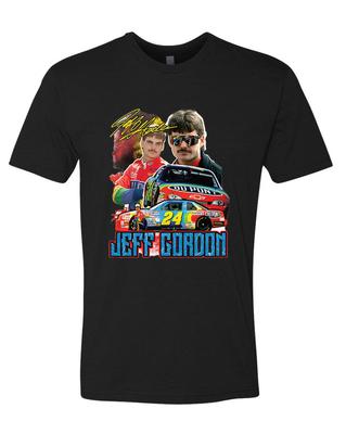 T-shirt Premium Vintage Nascar Jeff Gordon Noir Unisexe
