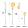 48Pcs Gold Mirror Polishing Cutlery Set Stainless Steel Dinnerware Tableware Knife Fork Spoon Coffee Spoon Flatware Home Party