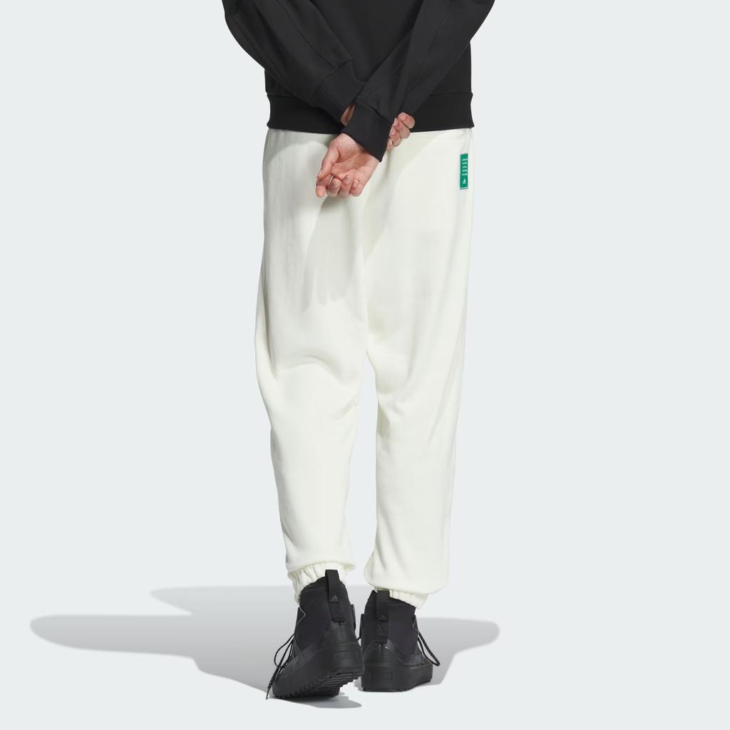 Adidas Heavy French Terry Pants Solid Color Logo Jogger Knit Sports Pants Men Bottoms Off-White IT3950