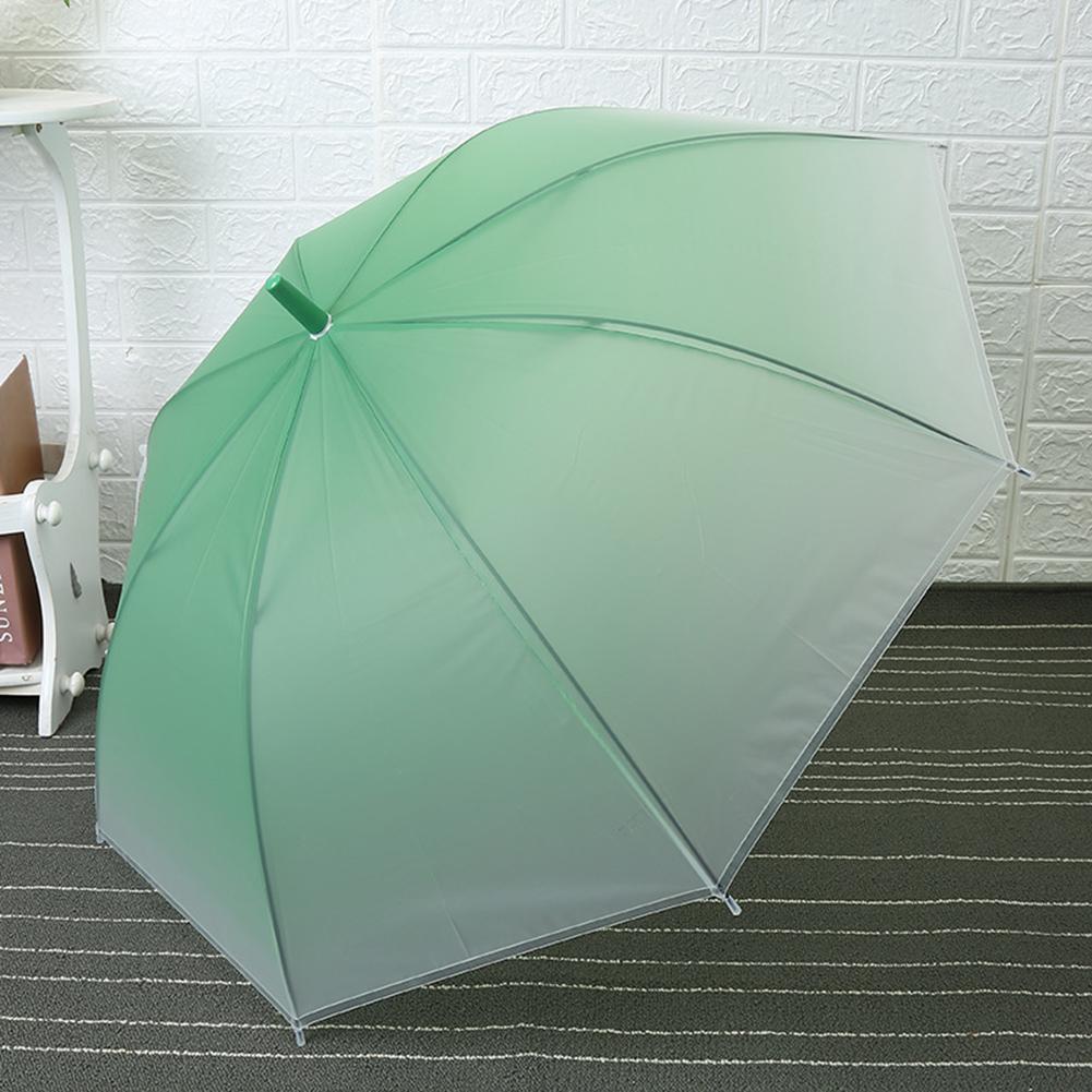 Transparent Color Gradient Umbrellas Strong Waterproof Sunshade Long Handle Large Umbrella for Women Sun Rain UV Umbrella