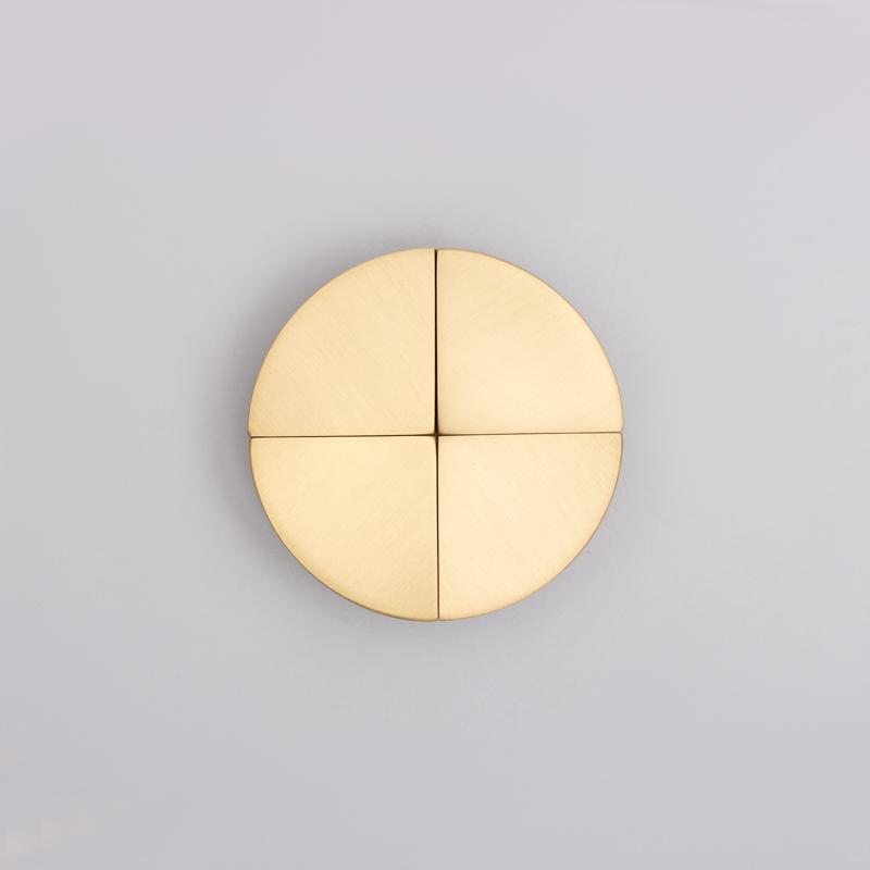 Modern Solid Brass Furniture Pulls Quarter Half Moon Handles for Kitchen Cabinets Glass Drawer Knobs Bedroom Outdoor Exterior