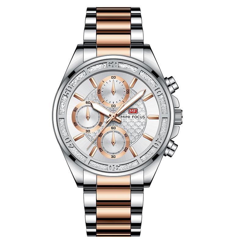 

Elegant Ladies Watches Luxury Small Dials Fashion Business Quartz Watch for Women Stainless Steel Band ярко-розовый